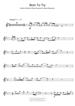 page one of Born To Try (Violin Solo)