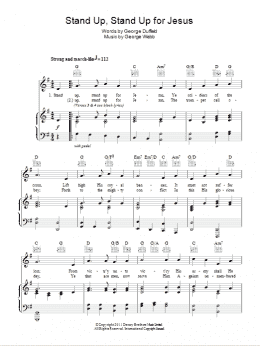 page one of Stand Up, Stand Up For Jesus (Piano, Vocal & Guitar Chords)
