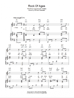 page one of Rock Of Ages (Piano, Vocal & Guitar Chords)