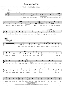 page one of American Pie (Violin Solo)