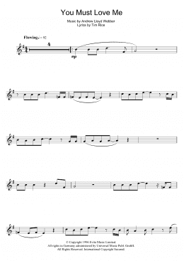 page one of You Must Love Me (from Evita) (Alto Sax Solo)