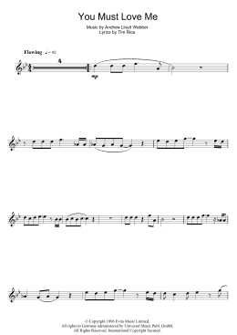 page one of You Must Love Me (from Evita) (Flute Solo)