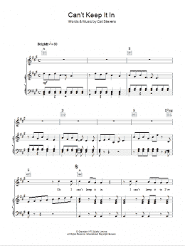 page one of Can't Keep It In (Piano, Vocal & Guitar Chords)