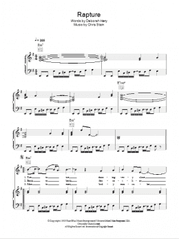 page one of Rapture (Piano, Vocal & Guitar Chords)