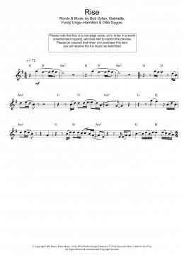 page one of Rise (Flute Solo)