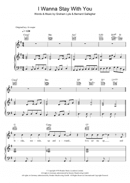 page one of I Wanna Stay With You (Piano, Vocal & Guitar Chords)