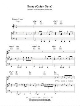 page one of Sway (Quien Sera) (Piano, Vocal & Guitar Chords)