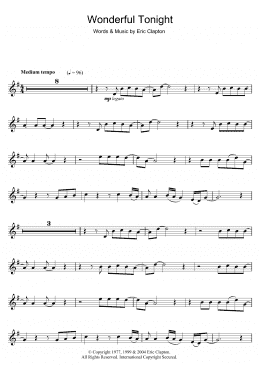 page one of Wonderful Tonight (Flute Solo)