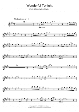 page one of Wonderful Tonight (Alto Sax Solo)
