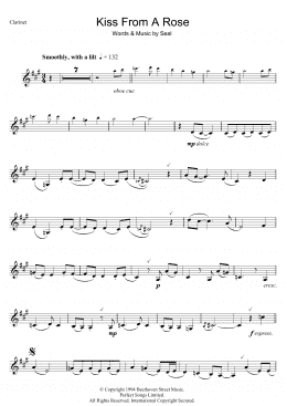 page one of Kiss From A Rose (Clarinet Solo)