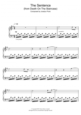 page one of The Sentence (from Death On The Staircase) (Piano Solo)
