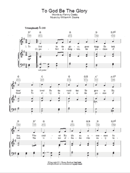 page one of To God Be The Glory (Piano, Vocal & Guitar Chords)