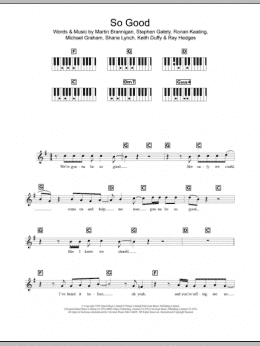 page one of So Good (Piano Chords/Lyrics)