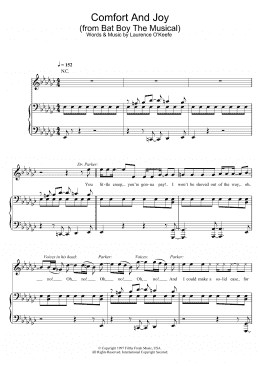 page one of Comfort And Joy (from Bat Boy The Musical) (Piano, Vocal & Guitar Chords)