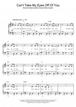 page one of Can't Take My Eyes Off Of You (Beginner Piano (Abridged))