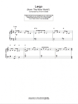 page one of Largo (from The New World) (Easy Piano)