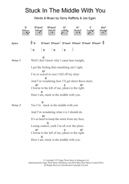 page one of Stuck In The Middle With You (Guitar Chords/Lyrics)