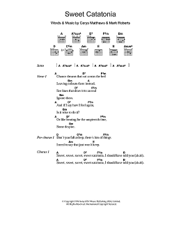 page one of Sweet Catatonia (Guitar Chords/Lyrics)