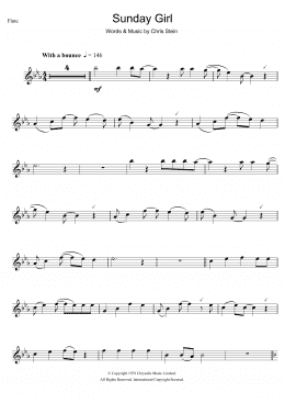 page one of Sunday Girl (Flute Solo)