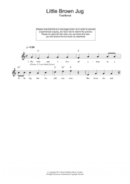 page one of Little Brown Jug (Lead Sheet / Fake Book)
