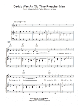 page one of Daddy Was An Old Time Preacher Man (Piano, Vocal & Guitar Chords)