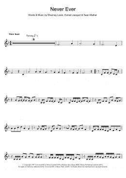 page one of Never Ever (Clarinet Solo)