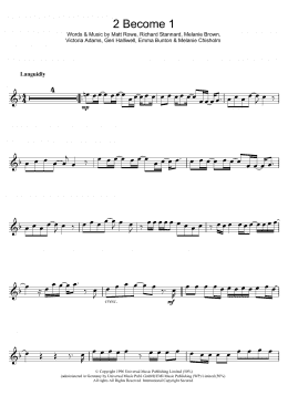 page one of 2 Become 1 (Flute Solo)