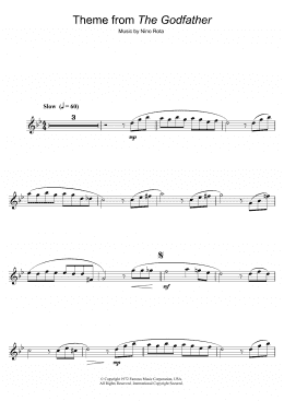 page one of Theme from The Godfather (Clarinet Solo)