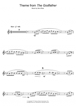 page one of Theme from The Godfather (Alto Sax Solo)