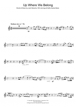 page one of Up Where We Belong (from An Officer And A Gentleman) (Flute Solo)
