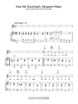 page one of Kiss Me Goodnight, Sergeant Major (Piano, Vocal & Guitar Chords)