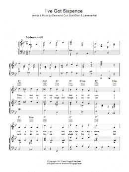 page one of I've Got Sixpence (Piano, Vocal & Guitar Chords)