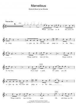 page one of Marvellous (Flute Solo)