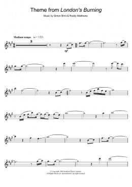 page one of Theme from London's Burning (Alto Sax Solo)