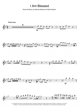 page one of I Am Blessed (Flute Solo)