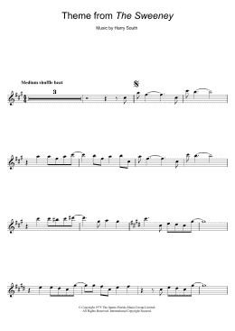 page one of Theme from The Sweeney (Alto Sax Solo)