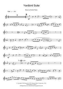 page one of Yardbird Suite (Flute Solo)