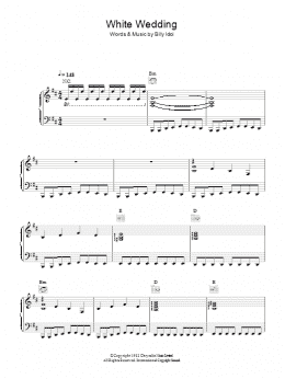 page one of White Wedding (Piano, Vocal & Guitar Chords)