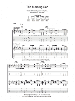 page one of The Morning Son (Guitar Tab)
