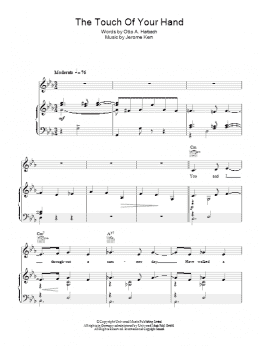 page one of The Touch Of Your Hand (Piano, Vocal & Guitar Chords)