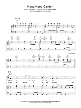 page one of Hong Kong Garden (Piano, Vocal & Guitar Chords)
