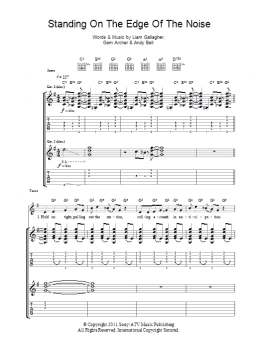 page one of Standing On The Edge Of The Noise (Guitar Tab)