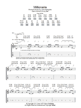 page one of Millionaire (Guitar Tab)