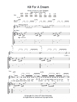 page one of Kill For A Dream (Guitar Tab)