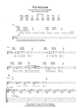 page one of For Anyone (Guitar Tab)