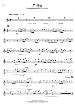 page one of Thriller (Flute Solo)