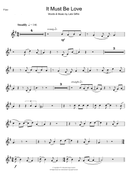 page one of It Must Be Love (Flute Solo)