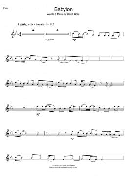 page one of Babylon (Flute Solo)
