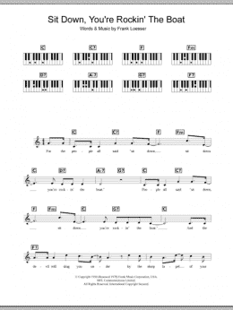 page one of Sit Down You're Rockin' The Boat (Piano Chords/Lyrics)