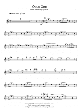 page one of Opus One (Flute Solo)
